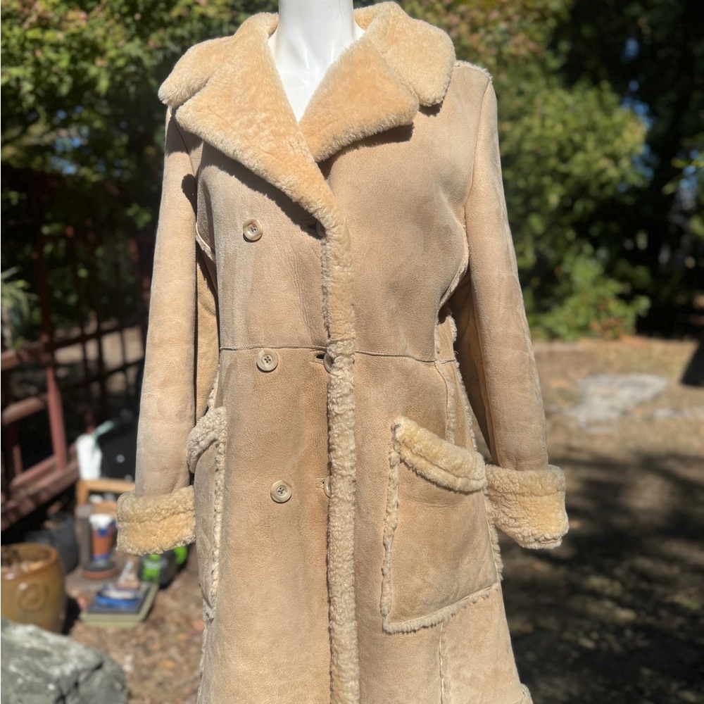 Vintage Penny Lane Tan Suede Coat